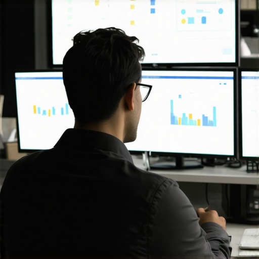 SEO expert analyzing data for local search optimization.