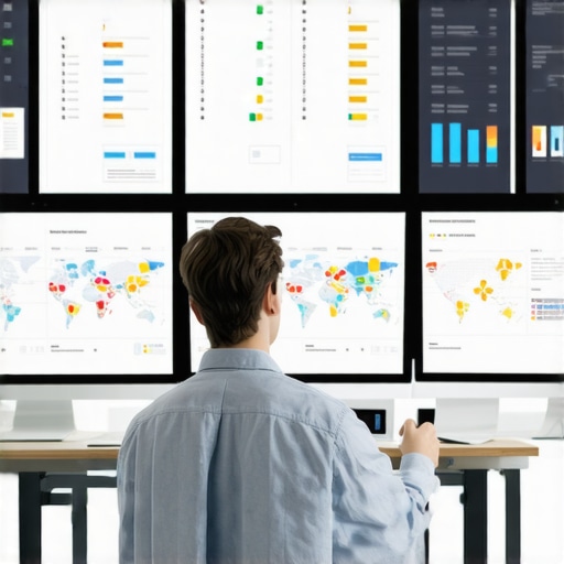 SEO analyst examining local search trends and map rankings.