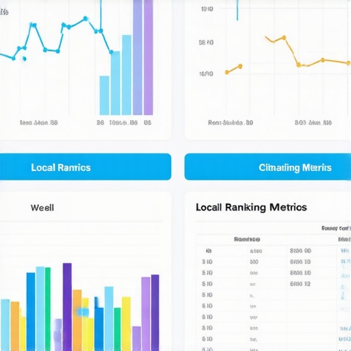 Screenshot of a local SEO dashboard monitoring Google Maps rankings and citation consistency
