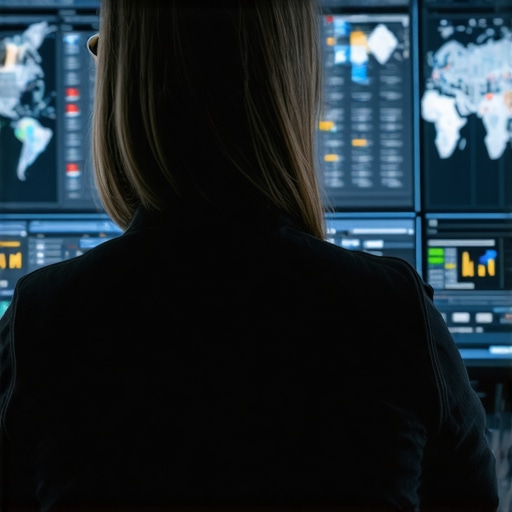 A tech professional monitoring live data feeds on a digital dashboard for Google Maps optimization.