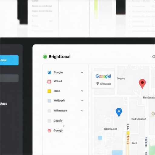Screens displaying SEO tools for managing Google Maps rankings