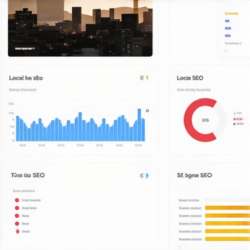 Screenshot of a Google Data Studio dashboard displaying local SEO performance metrics