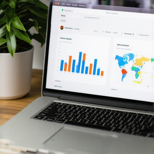 A person analyzing local SEO metrics on a laptop for Google Maps ranking improvement.