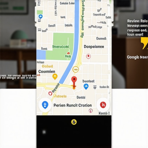 Illustration of Google Maps interface showing real-time customer interactions and updates.
