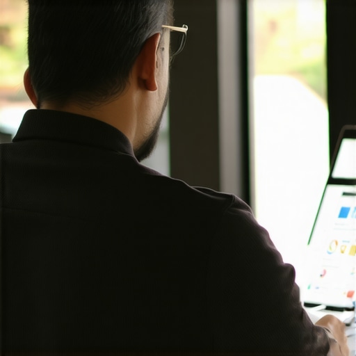 Business owner editing and adding photos to Google My Business profile