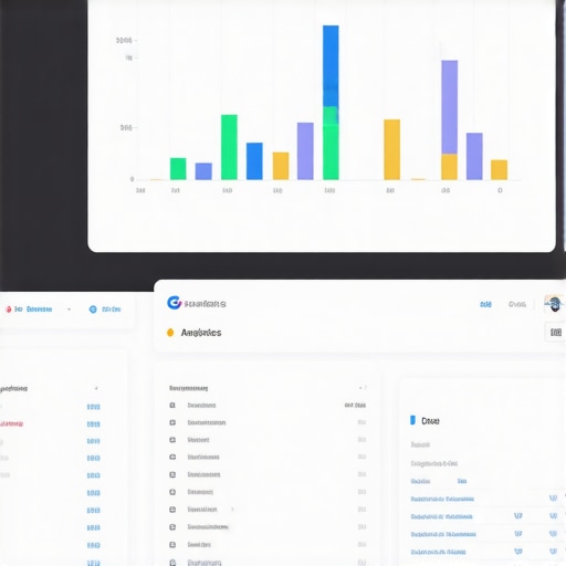 Business owner reviewing Google My Business dashboard with performance data.