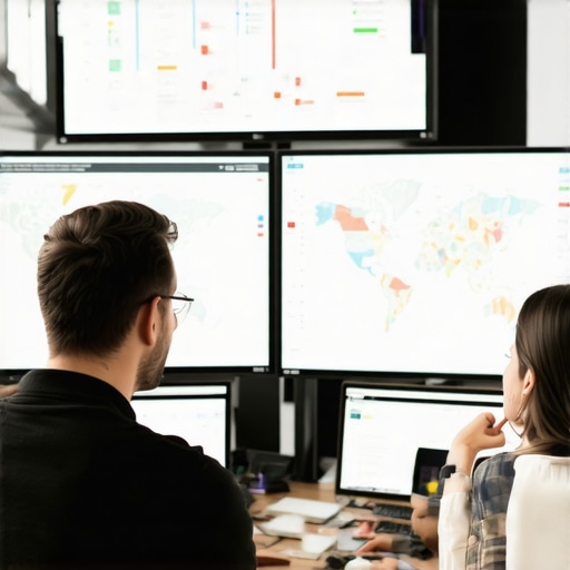 Team working on local SEO strategies using advanced tools