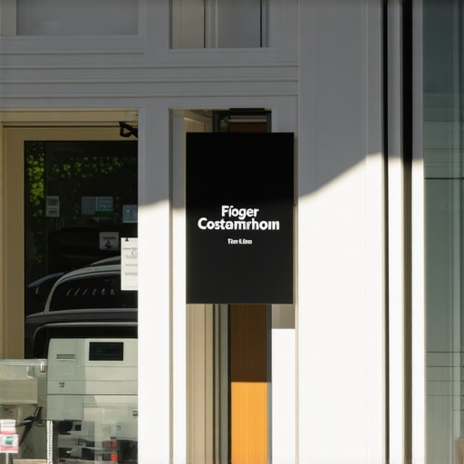 High-quality images of a business storefront showing clear signage for AI and visual recognition