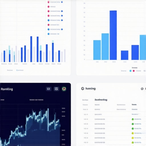 Close-up of a computer screen showing local SEO rankings and analytics.