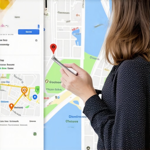Optimizing Local Signals for Maps Rankings Business owner optimizing Google Maps profile with photos and keywords